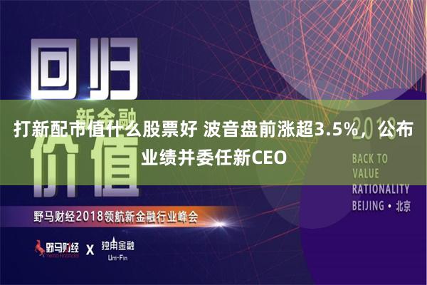 打新配市值什么股票好 波音盘前涨超3.5%，公布业绩并委任新CEO