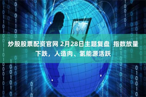 炒股股票配资官网 2月28日主题复盘  指数放量下跌，人造肉、氢能源活跃